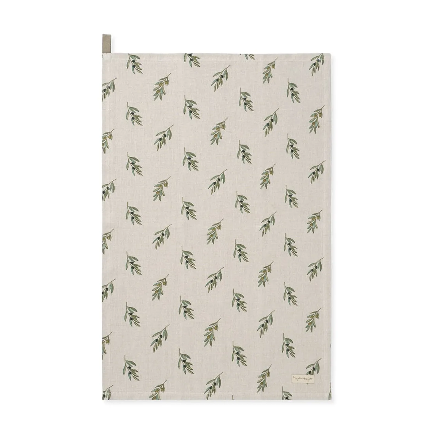 Olive Linen Tea Towel