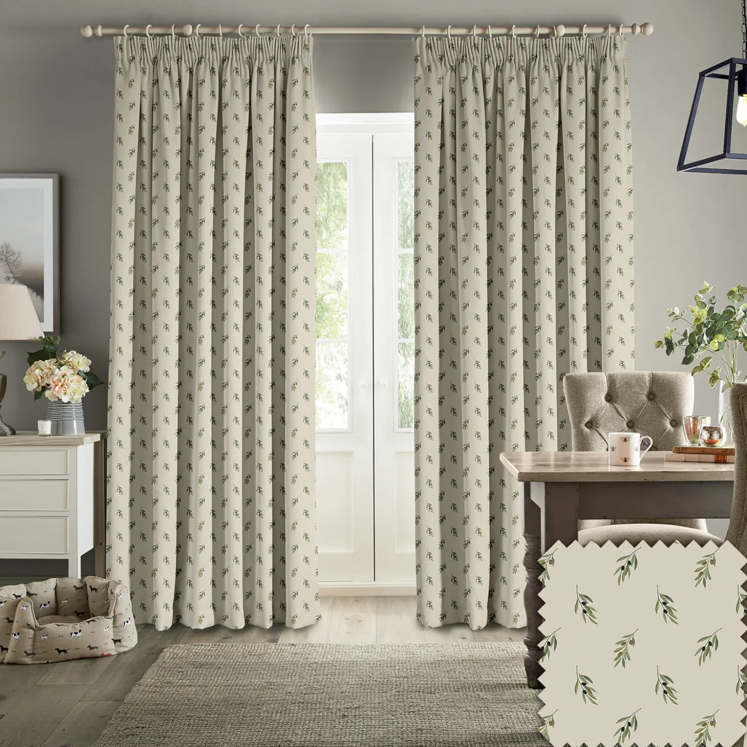 Olive Neutral Made to Measure Curtains
