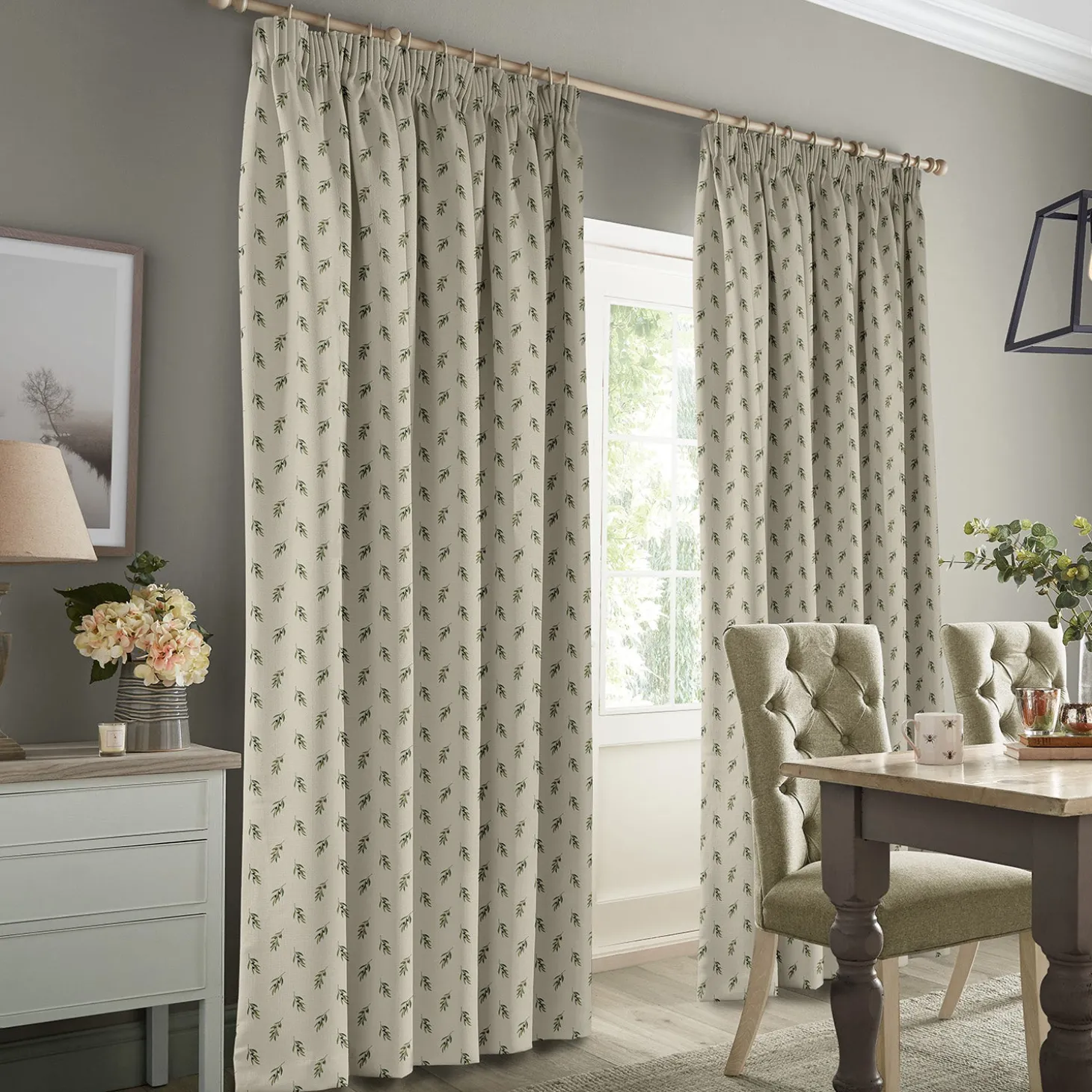 Olive Neutral Made to Measure Curtains