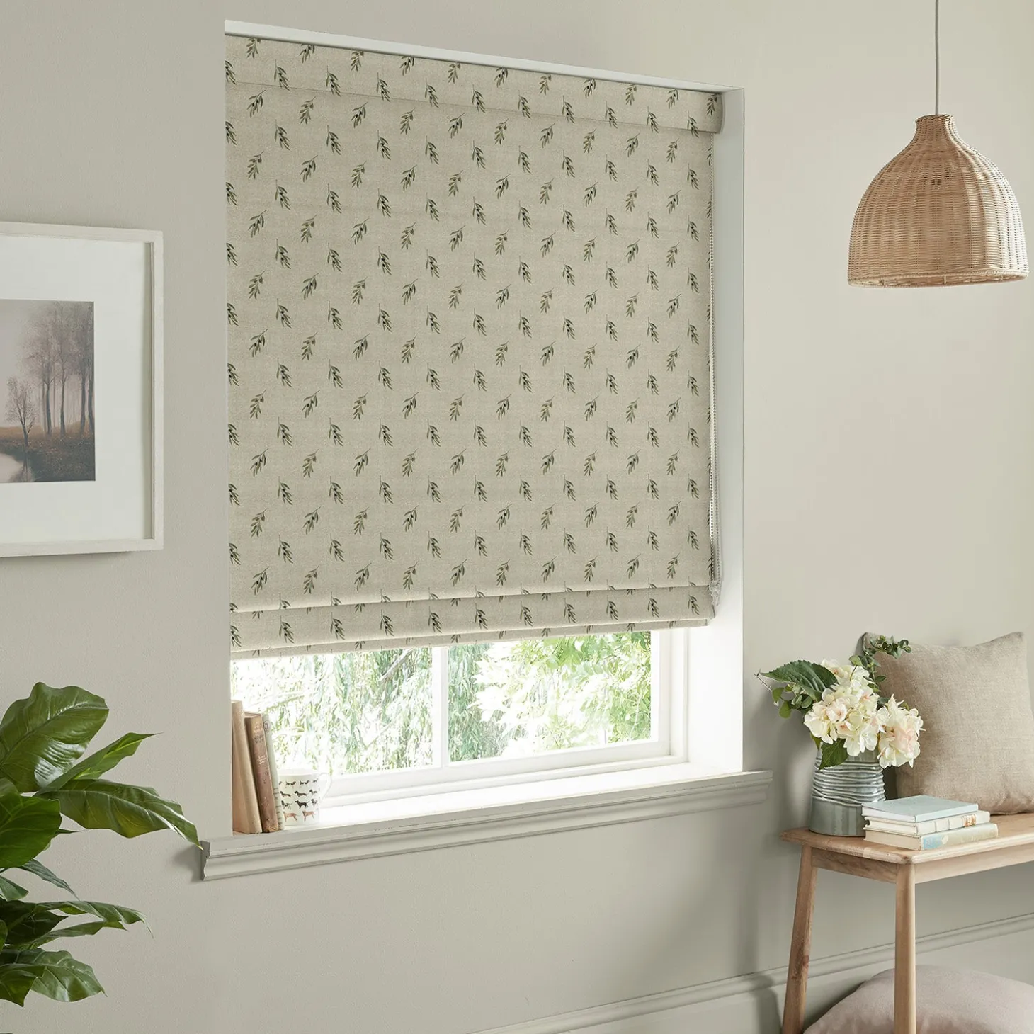 Olive Neutral Made to Measure Roman Blind