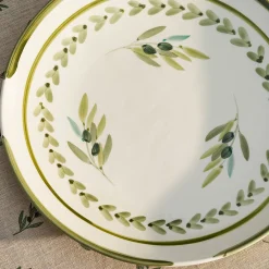 Olive Stoneware Serving Platter