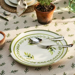 Olive Stoneware Serving Platter