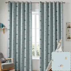 On the Farm Blue Made to Measure Curtains