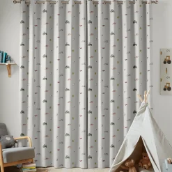 On the Farm Soft Grey Made to Measure Curtains