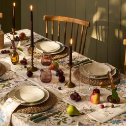 Orchard Birds Embroidered Table Runner