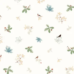 Orchard Birds Off White Made to Measure Roman Blind