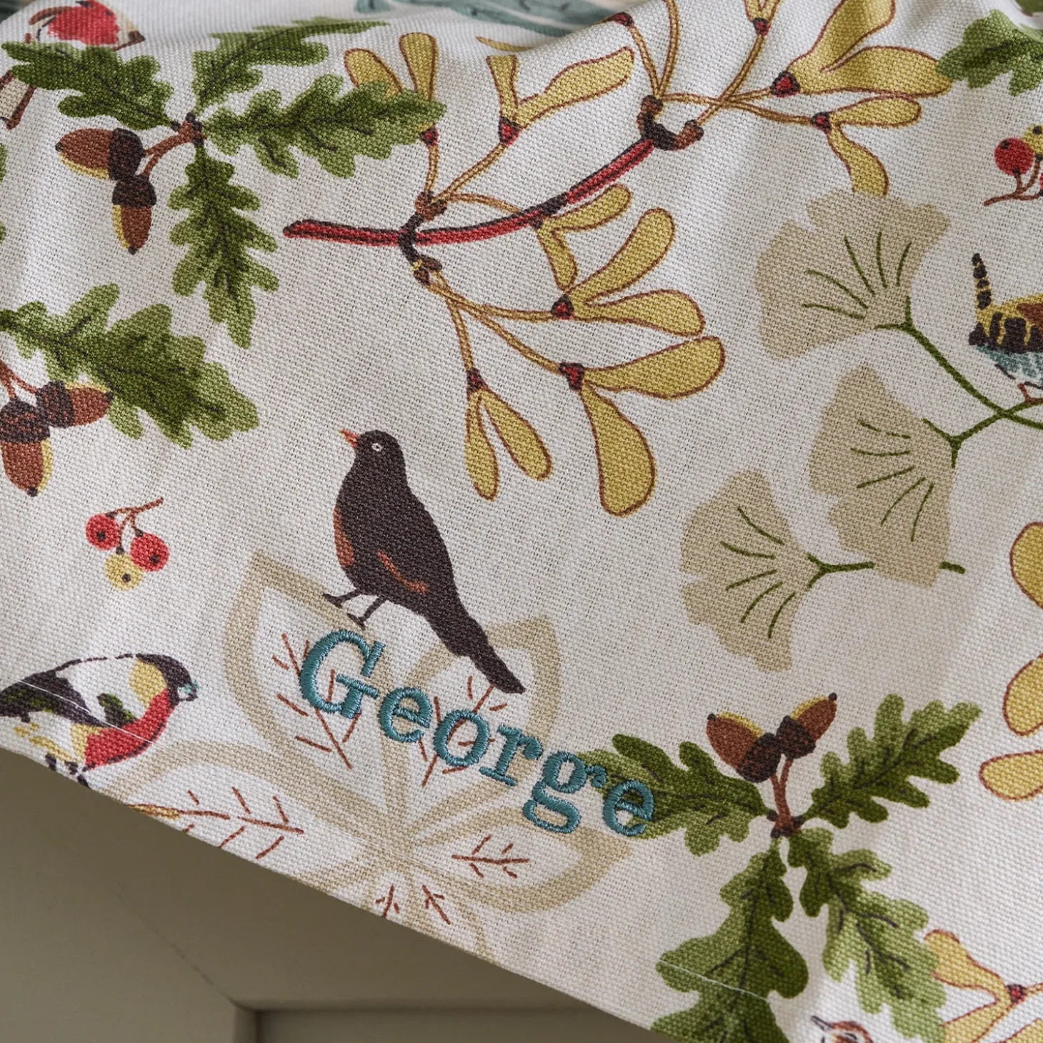 Orchard Birds Tea Towel