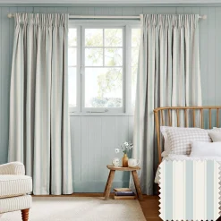 Oundle Blue Stripe Made to Measure Curtains