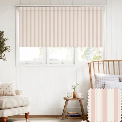 Oundle Pink Stripe Made to Measure Roller Blind