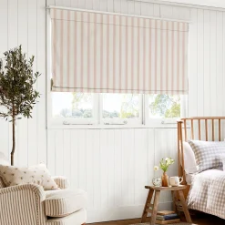 Oundle Pink Stripe Made to Measure Roman Blind