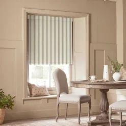 Oundle Sage Stripe Made to Measure Roller Blind