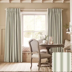 Oundle Sage Stripe Made to Measure Curtains