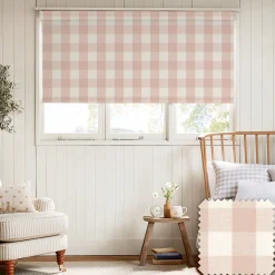 Pink Gingham Made to Measure Roller Blind