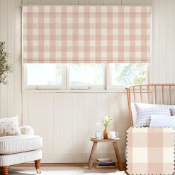 Pink Gingham Made to Measure Roman Blind