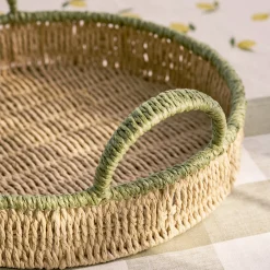 Round Green Edge Tray