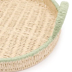 Round Green Edge Tray