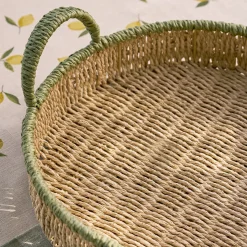 Round Green Edge Tray