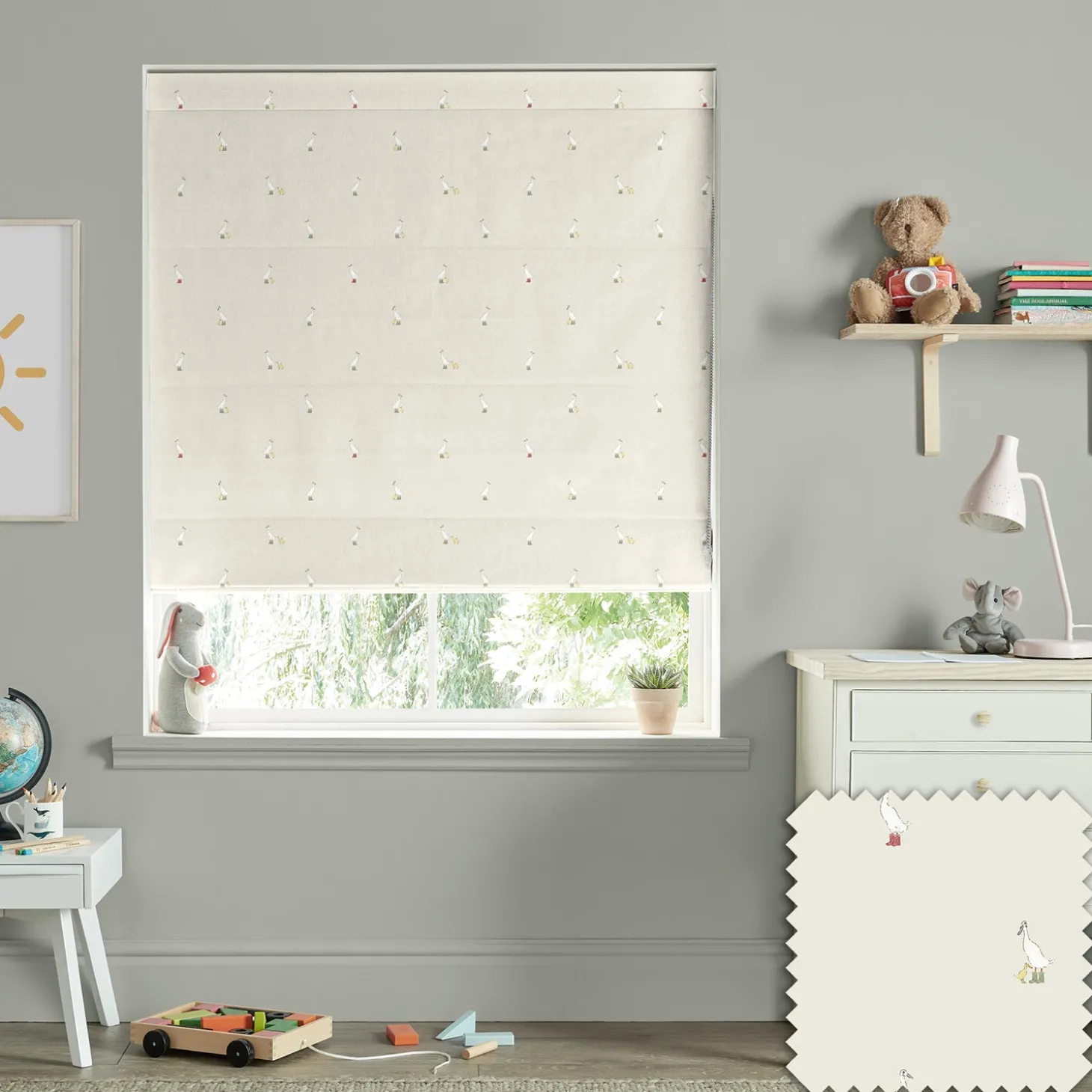 Runner Duck Neutral Made to Measure Roman Blind