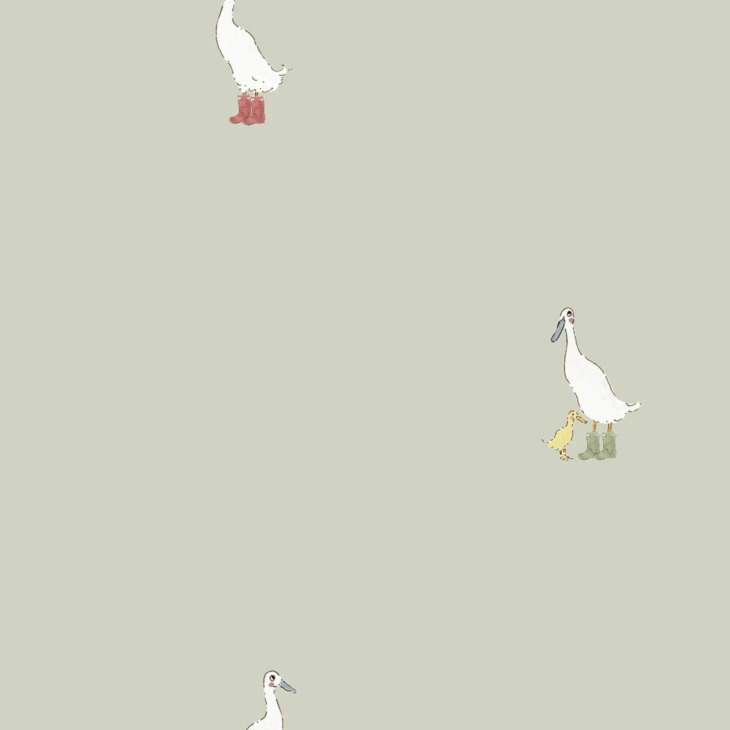 Runner Duck Sage Green Made to Measure Roman Blind