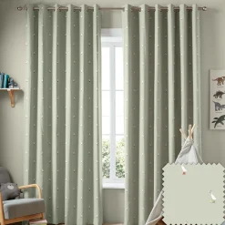 Runner Duck Sage Green Made to Measure Curtains