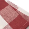Rustic Red Gingham Linen Napkins (Set of 4)