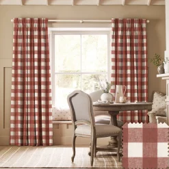 Rustic Red Gingham Made to Measure Curtains