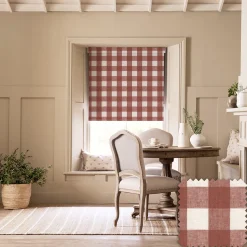 Rustic Red Gingham Made to Measure Roller Blind