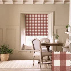 Rustic Red Gingham Made to Measure Roman Blind