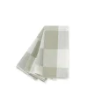 Sage Green Gingham Linen Napkins (Set of 4)