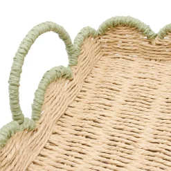 Scalloped Green Edge Tray