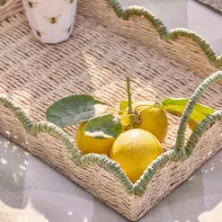 Scalloped Green Edge Tray