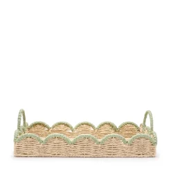 Scalloped Green Edge Tray