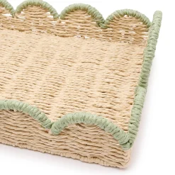 Scalloped Green Edge Tray