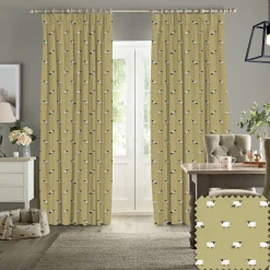 Sheep Ochre Made to Measure Curtains