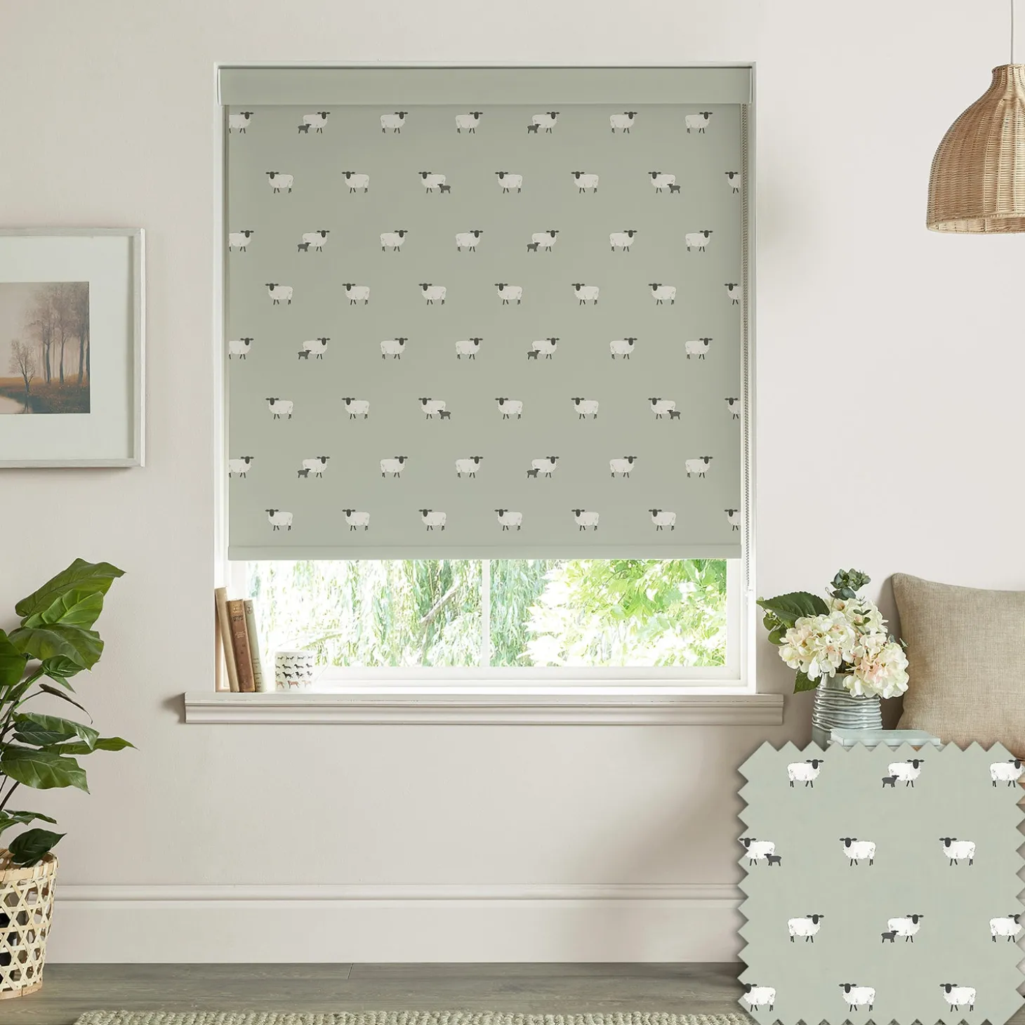 Sheep Sage Made to Measure Roller Blind
