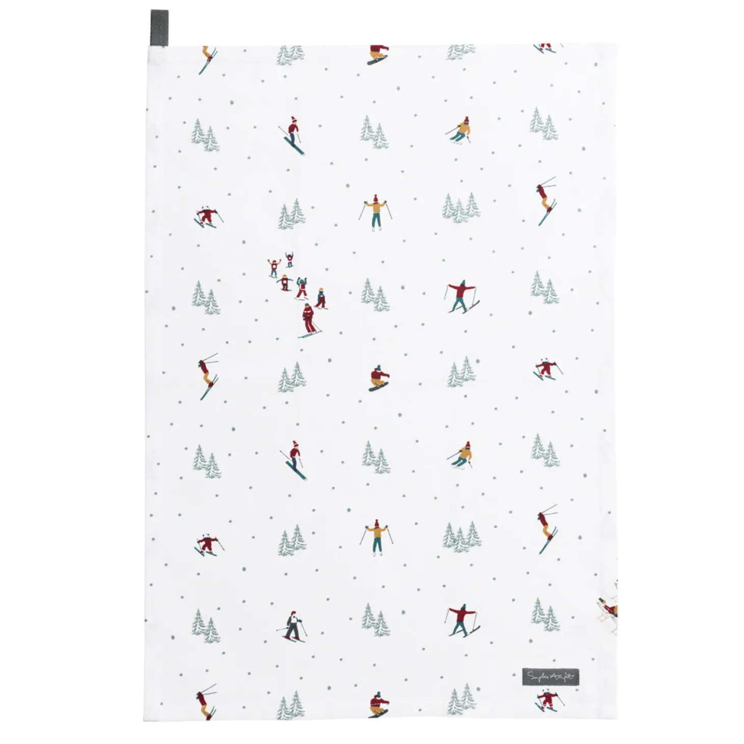 Skiing Tea Towel