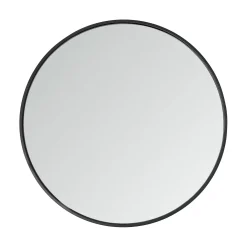 Somerby Black Round Rim Mirror