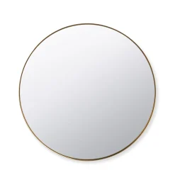 Somerby Gold Rim Round Mirror