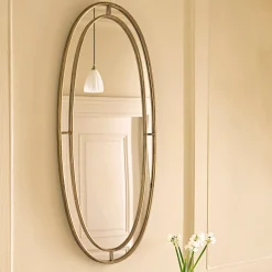 Somerby Oval Antique Bronze Mirror