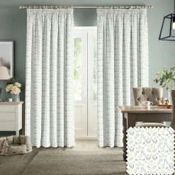 Spring Chicken White Made to Measure Curtains