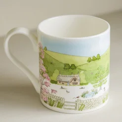 Spring Cottage Scene Mug