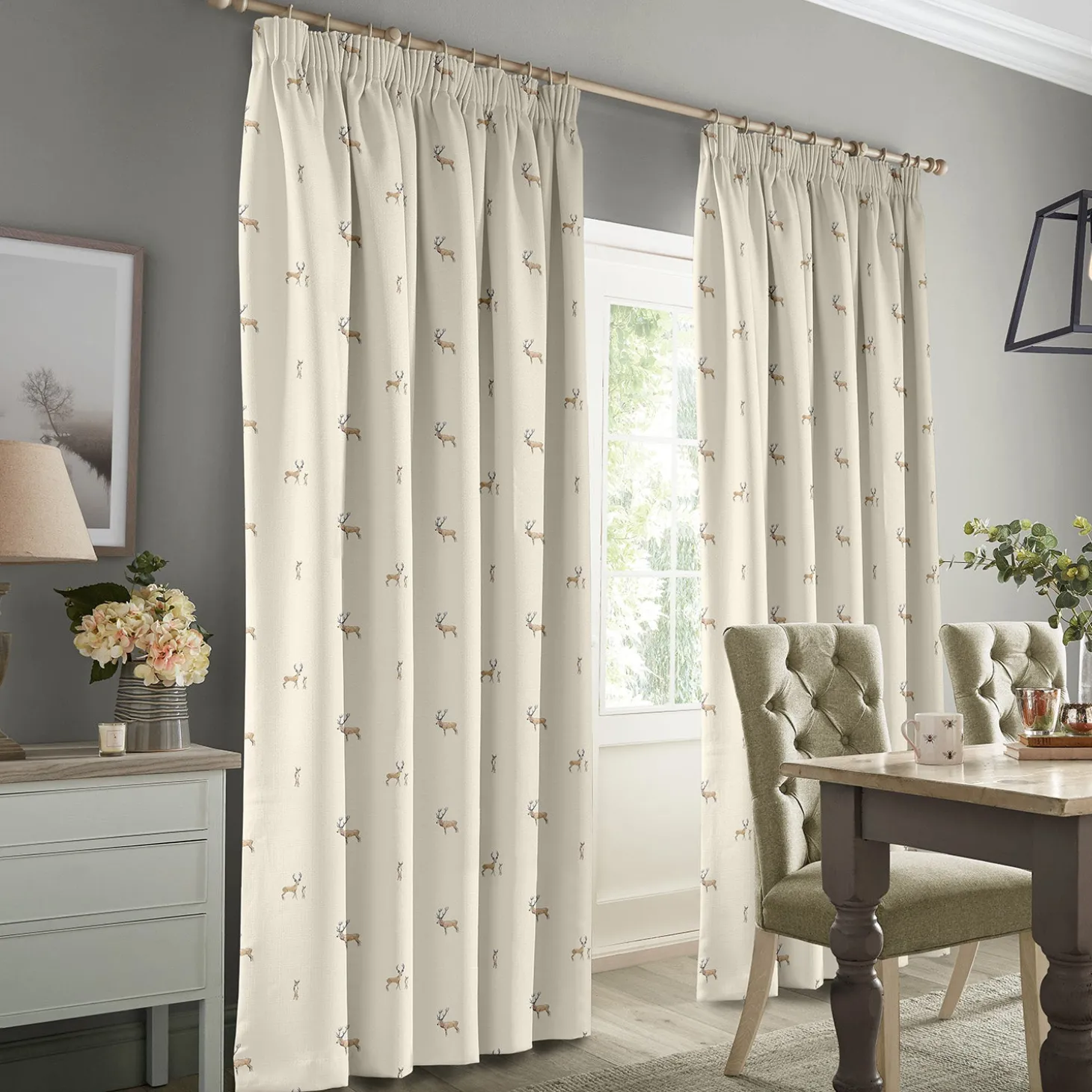 Stags Natural Made to Measure Curtains