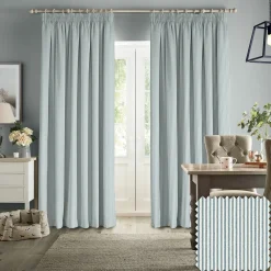 Stamford Stripe Blue Made to Measure Curtains