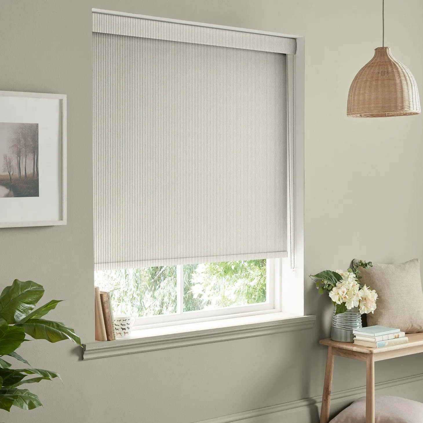 Stamford Stripe Natural Made to Measure Roller Blind
