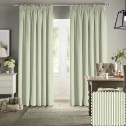 Stamford Stripe Sage Made to Measure Curtains