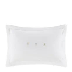 Sunflower Embroidered Pair of Oxford Pillowcases