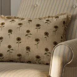 Sunflower Linen Cushion - Rectangular