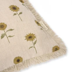 Sunflower Linen Cushion - Rectangular