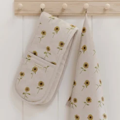 Sunflower Linen Double Oven Glove