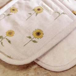 Sunflower Linen Double Oven Glove